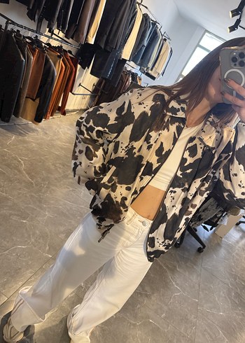universal Beden Kadın Camel Tie-Dye Bomber Ceket