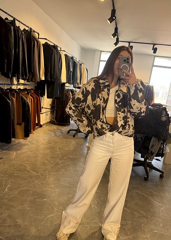 Kadın Camel Tie-Dye Bomber Ceket
