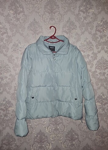 Mint yeşili şişme mont