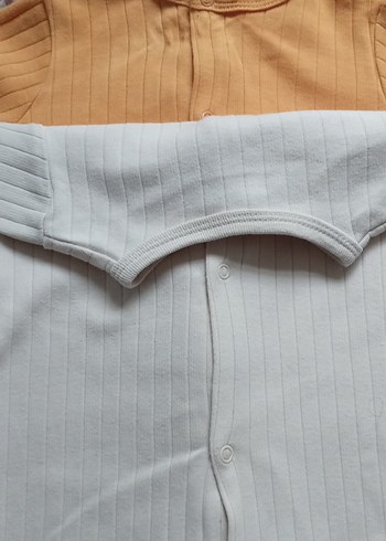 HelloBaby Düğmeli Beyaz Gri Bebek Tulumu