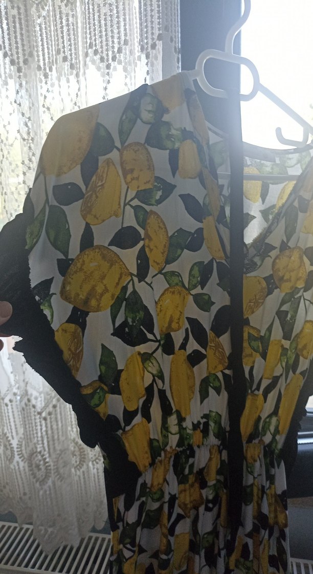 Sarı Bağcıklı Bohem Uzun Elbise - Görsel 3