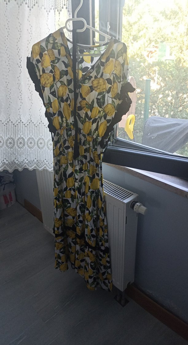 Sarı Bağcıklı Bohem Uzun Elbise - Görsel 5