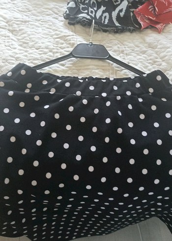 Uzun Kollu Siyah Puantiyeli etek - Görsel 5