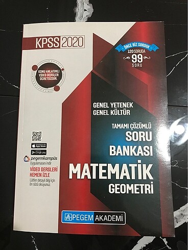 Beden KPSS Matematik+Geometri 4 adet soru bankası+konu anlatımlı