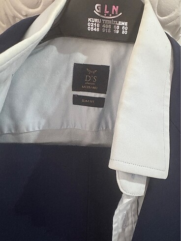 48-6 drop Beden mavi Renk DS Damat Slim Fit Takım Elbise