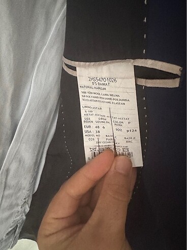 48-6 drop Beden DS Damat Slim Fit Takım Elbise
