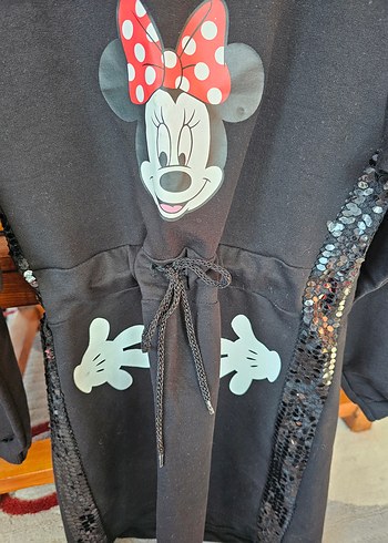 Kız Çocuk Siyah Minnie Baskılı Sweatshirt - Görsel 6