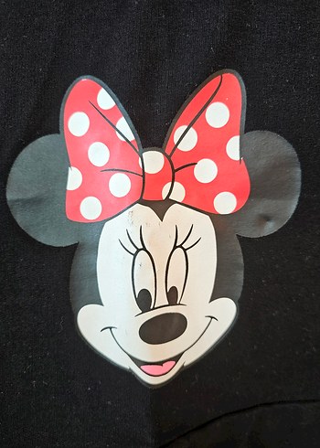 Kız Çocuk Siyah Minnie Baskılı Sweatshirt - Görsel 2