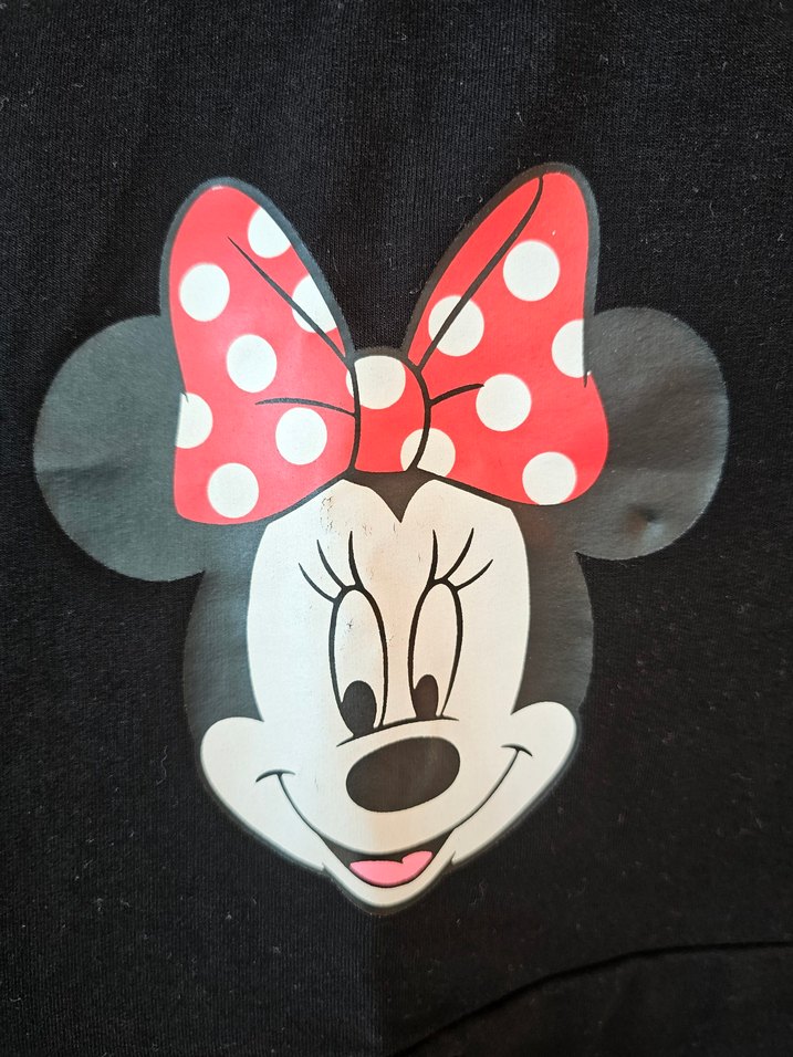 Kız Çocuk Siyah Minnie Baskılı Sweatshirt - Görsel 2