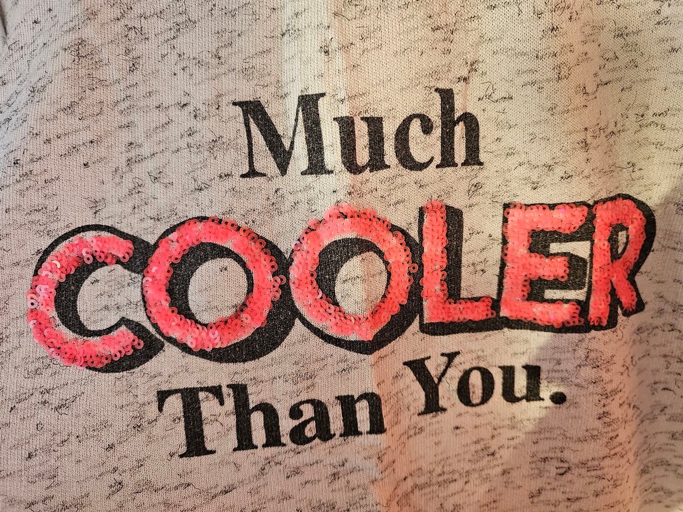 Gri Baskılı Pamuklu Kadın Sweatshirt - Görsel 3