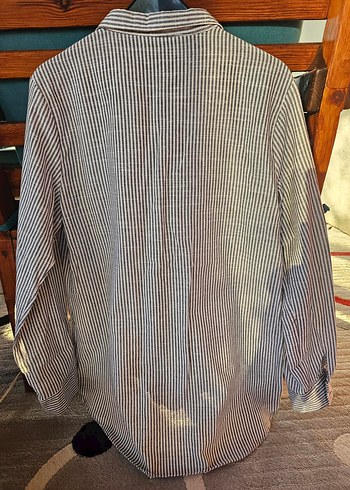 Nakışlı Düğmeli Gri Kadın Gömlek - Görsel 5