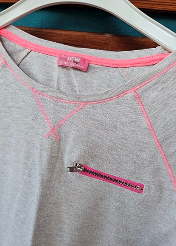 Kız Çocuk Gri Uzun Kollu Sweatshirt - Görsel 2