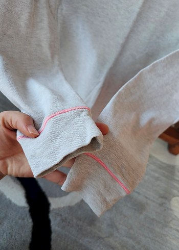 Kız Çocuk Gri Uzun Kollu Sweatshirt - Görsel 5