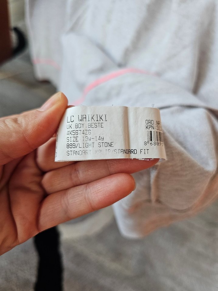 Kız Çocuk Gri Uzun Kollu Sweatshirt - Görsel 4