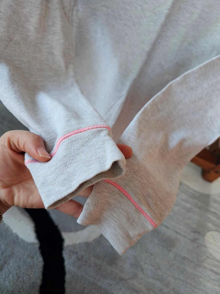 Kız Çocuk Gri Uzun Kollu Sweatshirt - Görsel 5