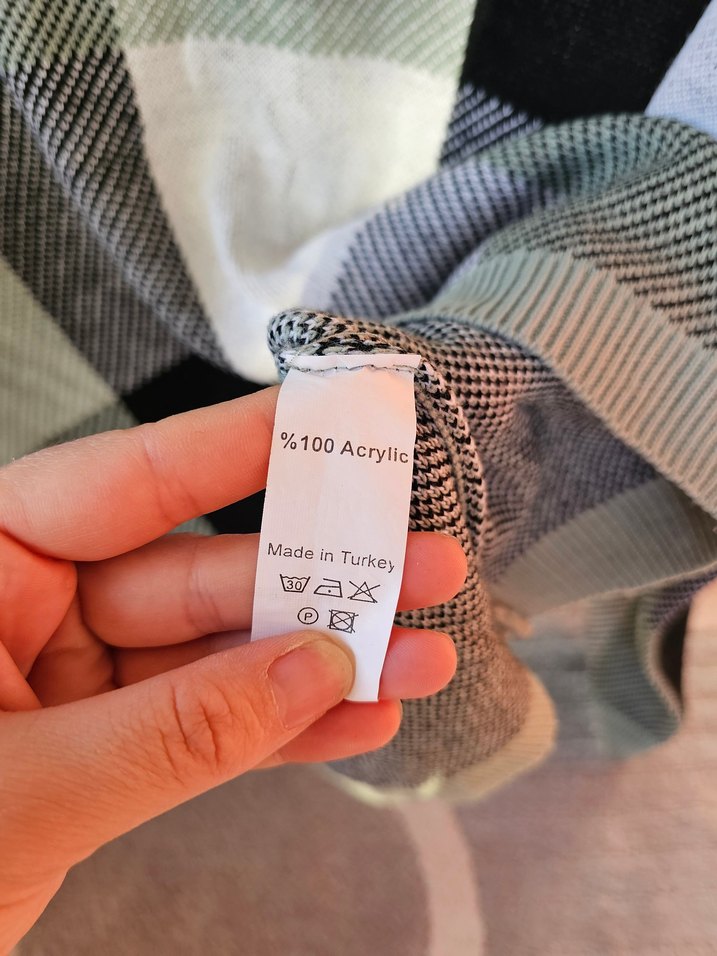 Kadın V Yaka Örgü Salaş Kazak - Görsel 5