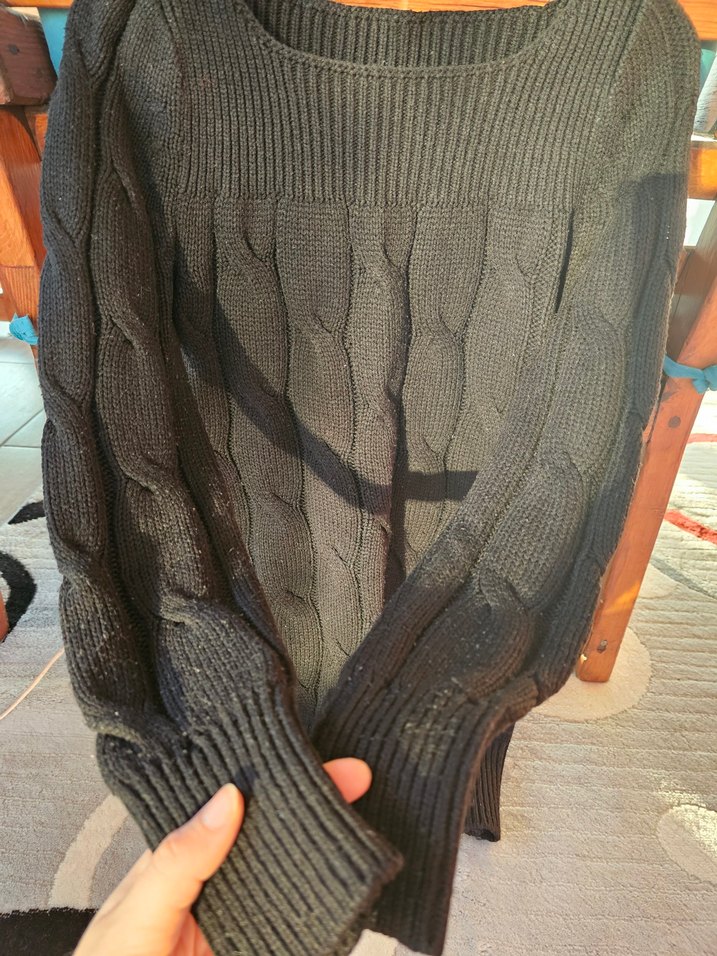 Siyah Triko Kadın Kazak - Görsel 4