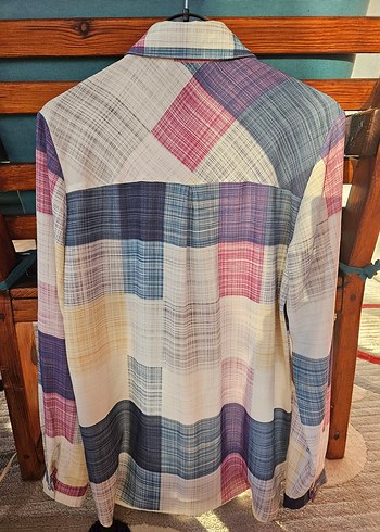 Düğmeli, Bol Kesim, Pastel Renkli Kadın Gömlek - Görsel 5