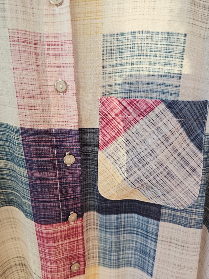 Düğmeli, Bol Kesim, Pastel Renkli Kadın Gömlek - Görsel 2