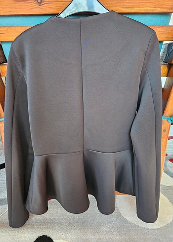 Fermuarlı Siyah Kadın Blazer Ceket - Görsel 4