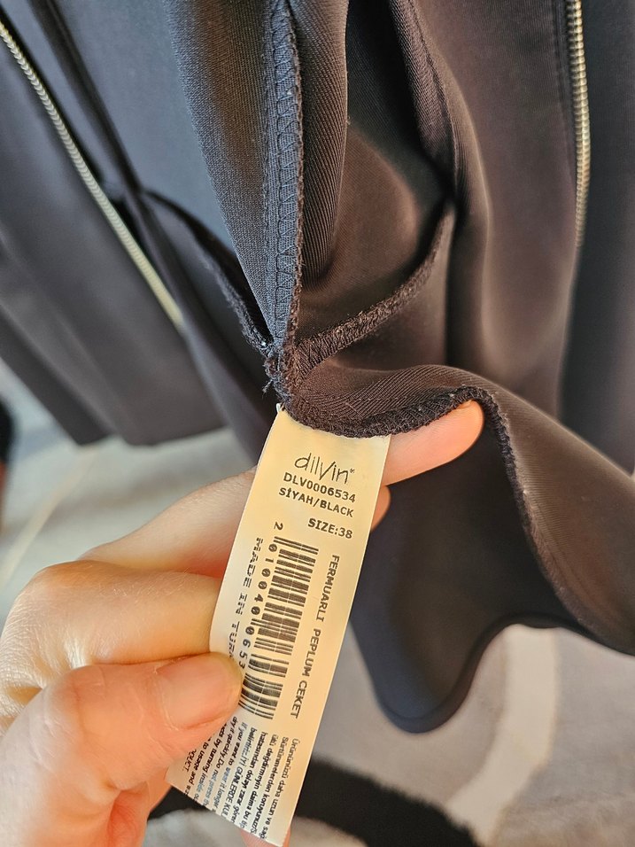 Fermuarlı Siyah Kadın Blazer Ceket - Görsel 5