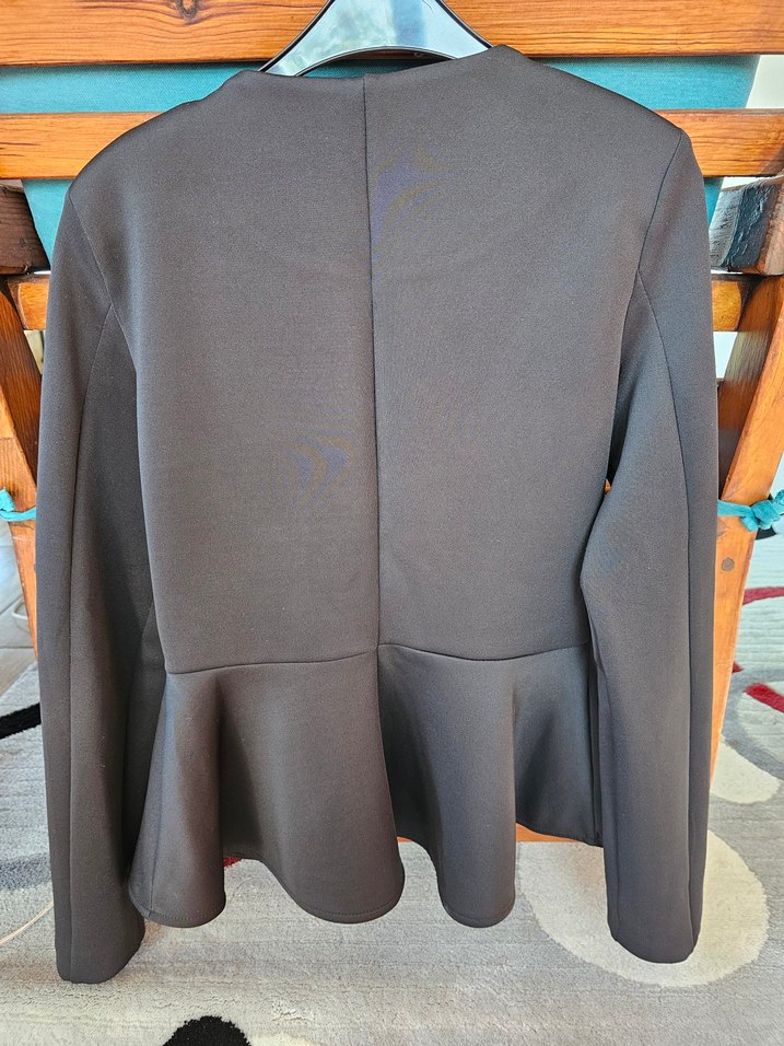 Fermuarlı Siyah Kadın Blazer Ceket - Görsel 4