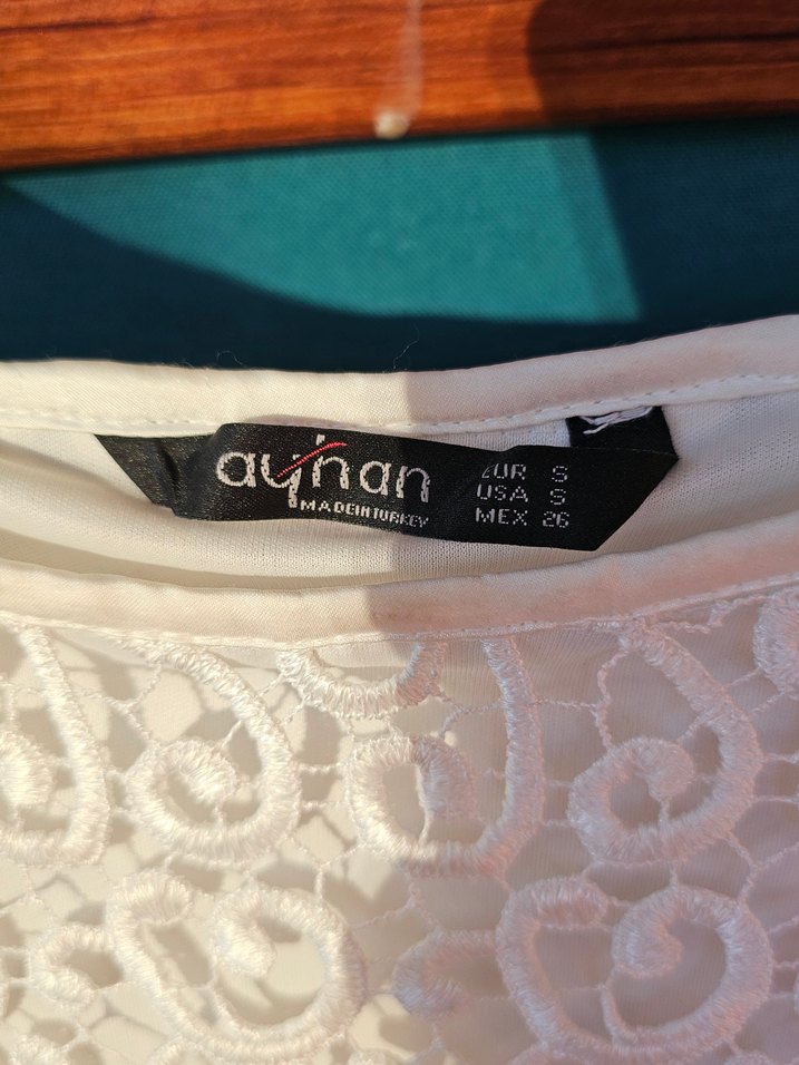 Dantel Detaylı Beyaz Bohem Midi Elbise - Görsel 3