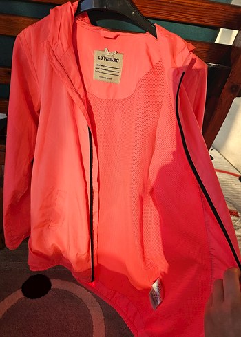 Fermuarlı Pembe Kapüşonlu Spor Ceket - Görsel 5