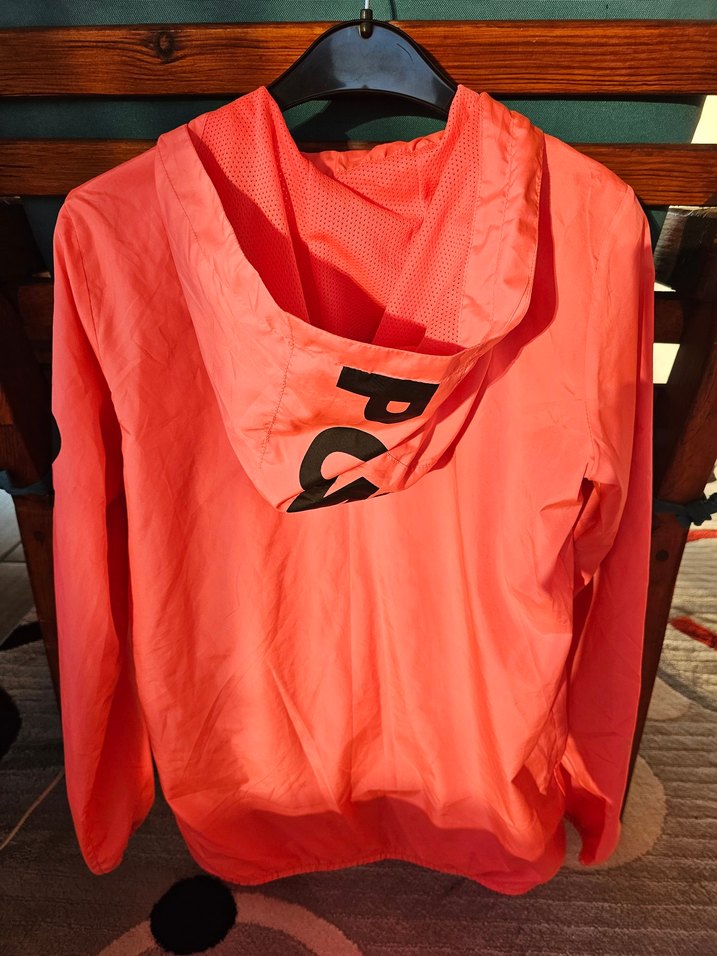 Fermuarlı Pembe Kapüşonlu Spor Ceket - Görsel 4