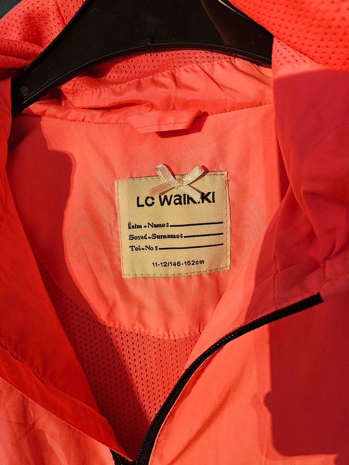 Fermuarlı Pembe Kapüşonlu Spor Ceket - Görsel 3