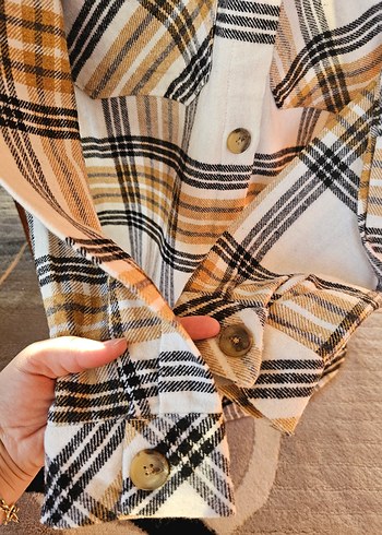 Düğmeli, Uzun Kollu, Rahat Kesim Kadın Gömlek - Görsel 2