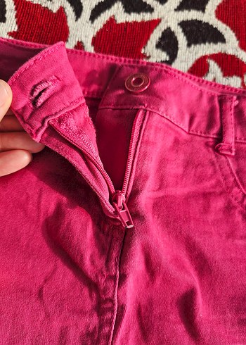 Düğmeli Pembe Kısa Çocuk Eteği - Görsel 6