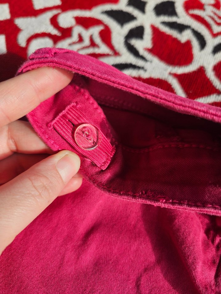 Düğmeli Pembe Kısa Çocuk Eteği - Görsel 4