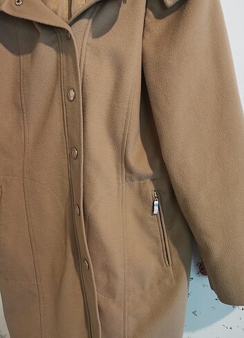 44 beden bal köpüğü rengi kaşe mont  - Görsel 3