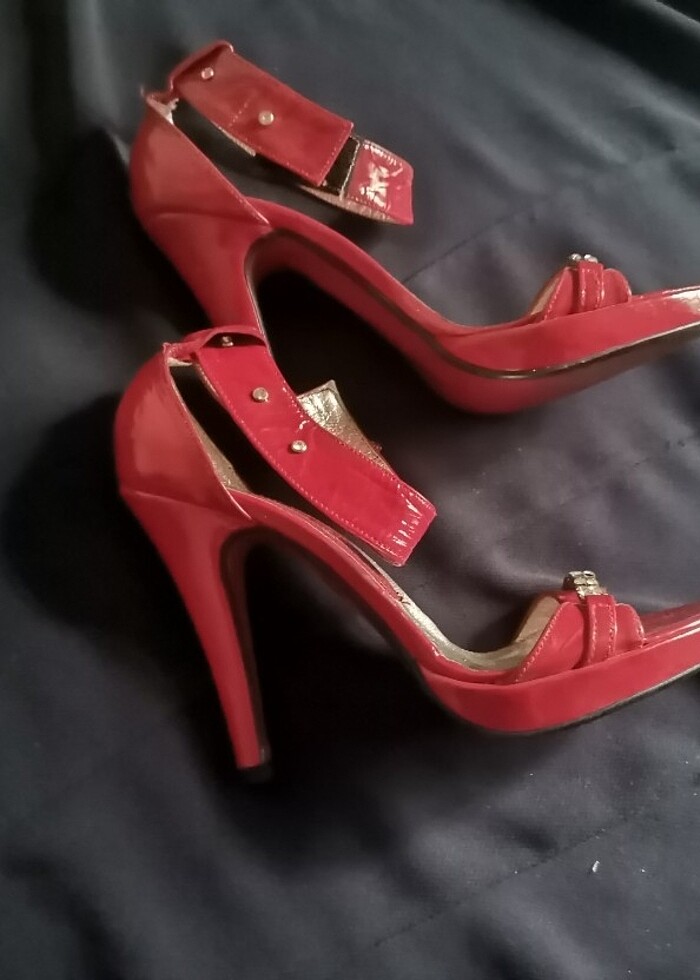 37 numara yazlık topuklu ayakkabı  - Görsel 2