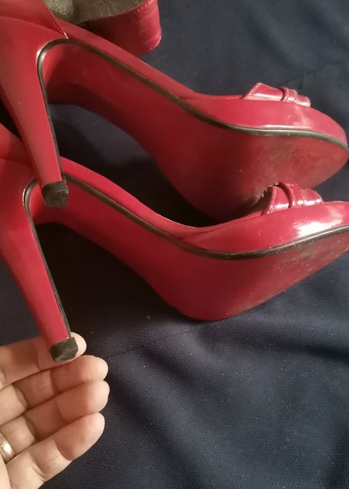 37 numara yazlık topuklu ayakkabı  - Görsel 4