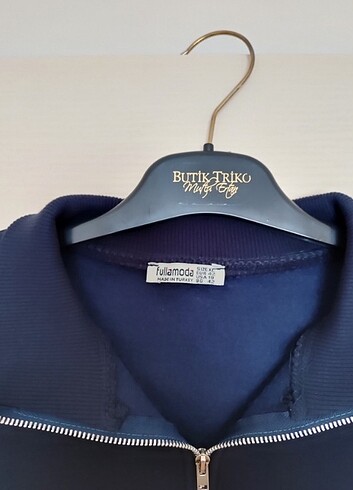 xl Beden Lacivert sweatshirt polarlı