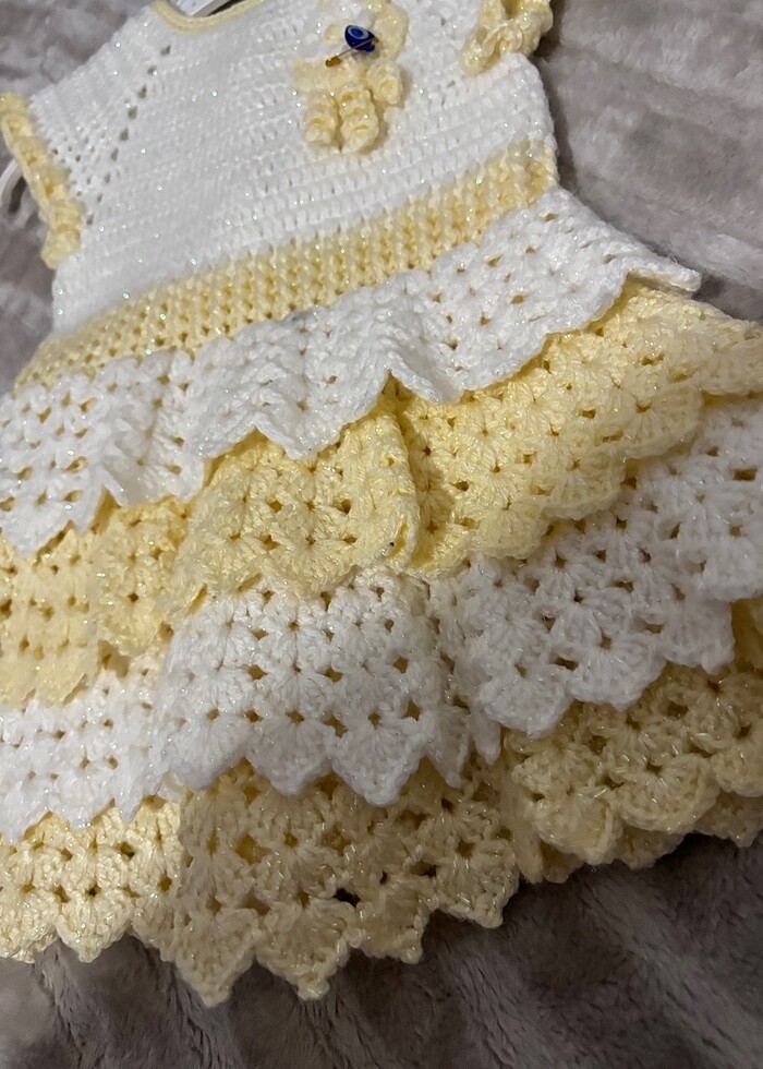 El örgüsü kat kat elbise - Görsel 2