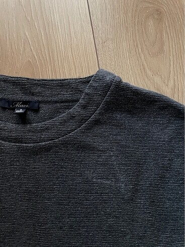 s Beden Mavi marka gri asimetrik sweatshirt