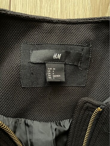 34 Beden h&m fermuarli astarli kaban