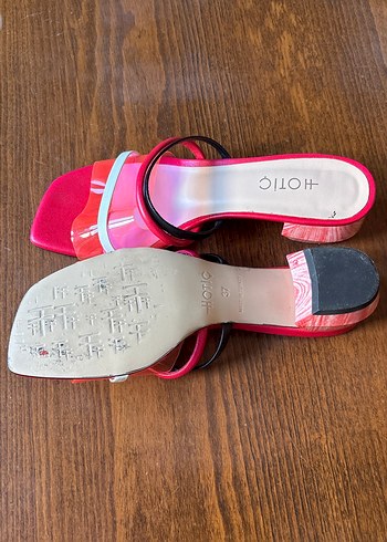 Pembe Topuklu Kadın Terlik - Görsel 3