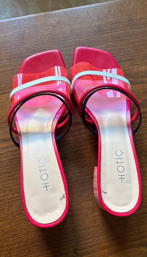 Pembe Topuklu Kadın Terlik - Görsel 4