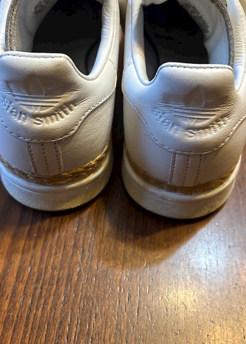 Beyaz Adidas Stan Smith Spor Ayakkabı - Görsel 3