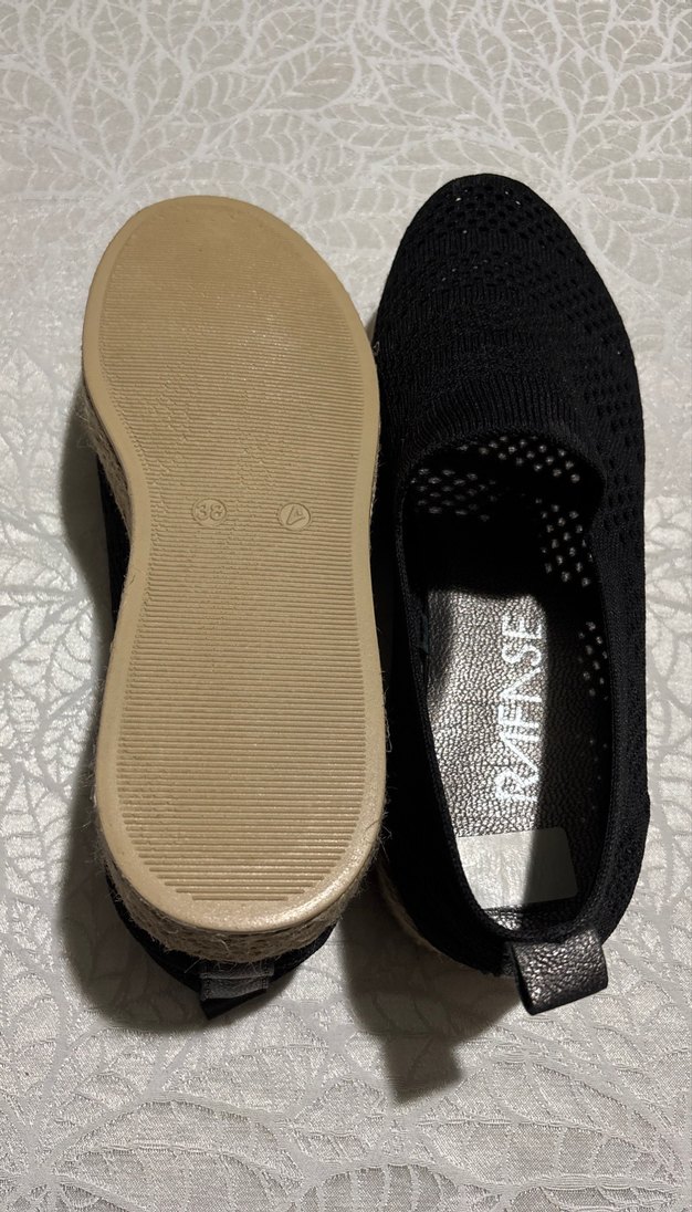 Siyah Örgü Kadın Dolgu Topuk Espadril - Görsel 3