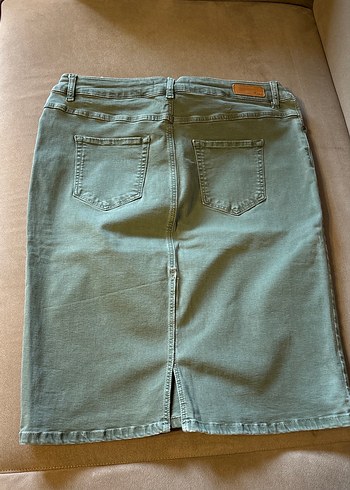 Midi Kot Etek, Fitted Kesim, Haki - Görsel 2