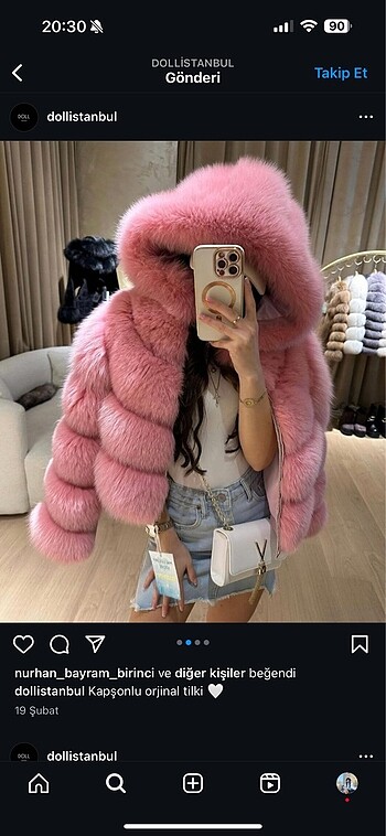 Pembe Gerçek tilki kürk