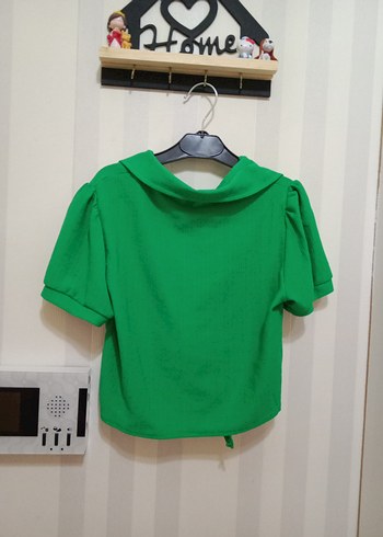 Düğmeli Yeşil Kısa Kollu çocuk Gömlek - Görsel 2