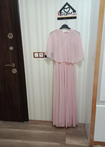Pembe Payetli Uzun Abiye Elbise - Görsel 4