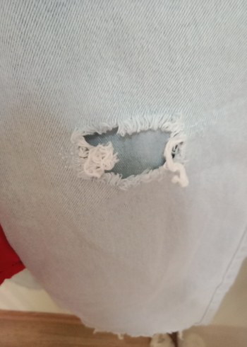 çocuk Gri Yırtık Salaş Midi Kot Pantolon - Görsel 3