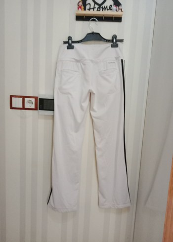 Adidas Çizgili Beyaz Rahat Kesim Kadın Eşofman Altı - Görsel 2